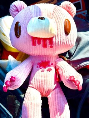 Plush Pink Bear Stuffed Animal – Soft Corduroy Kids Toy Taito No. 585